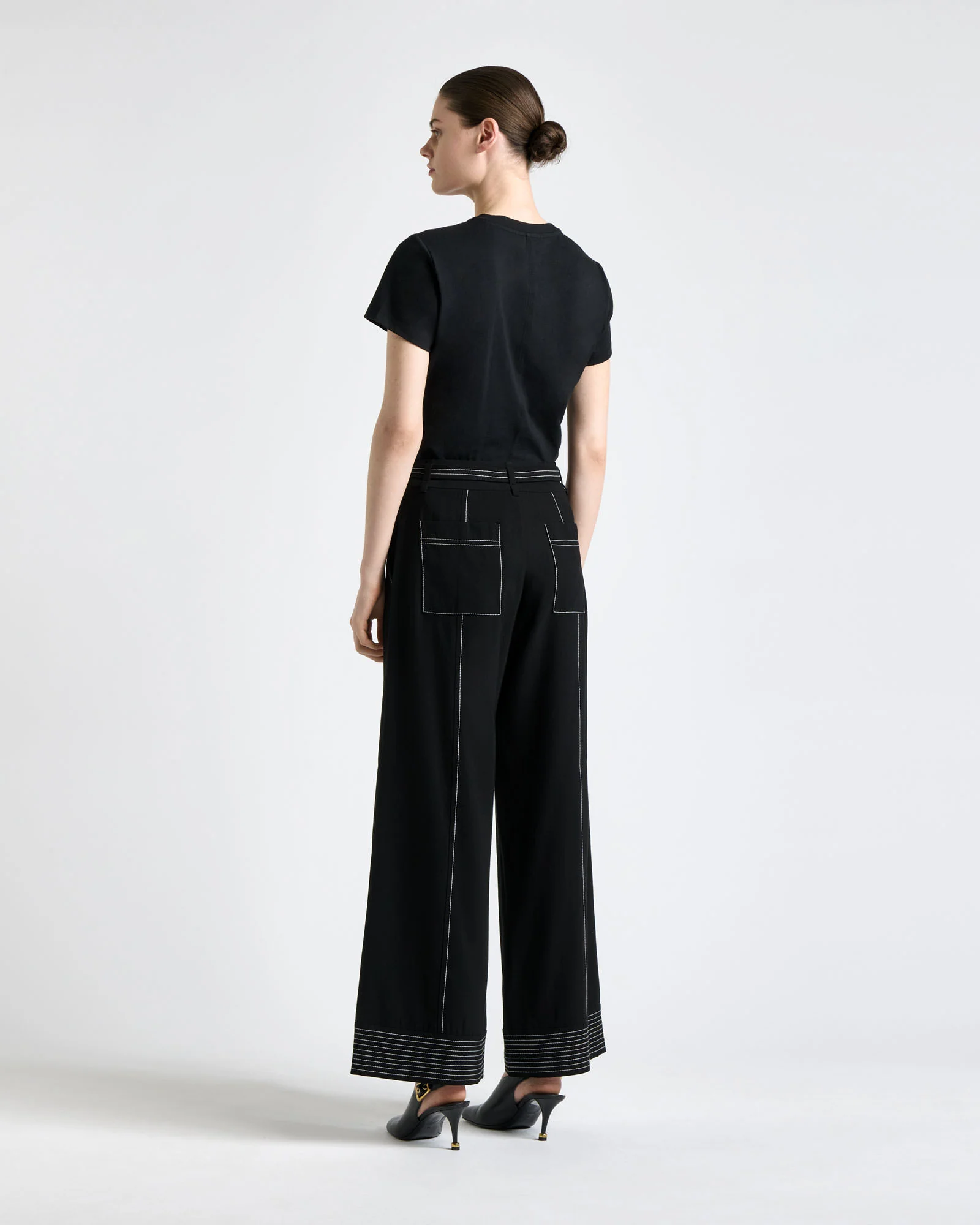 Black Fitted Pima Cotton Tee - Image 3