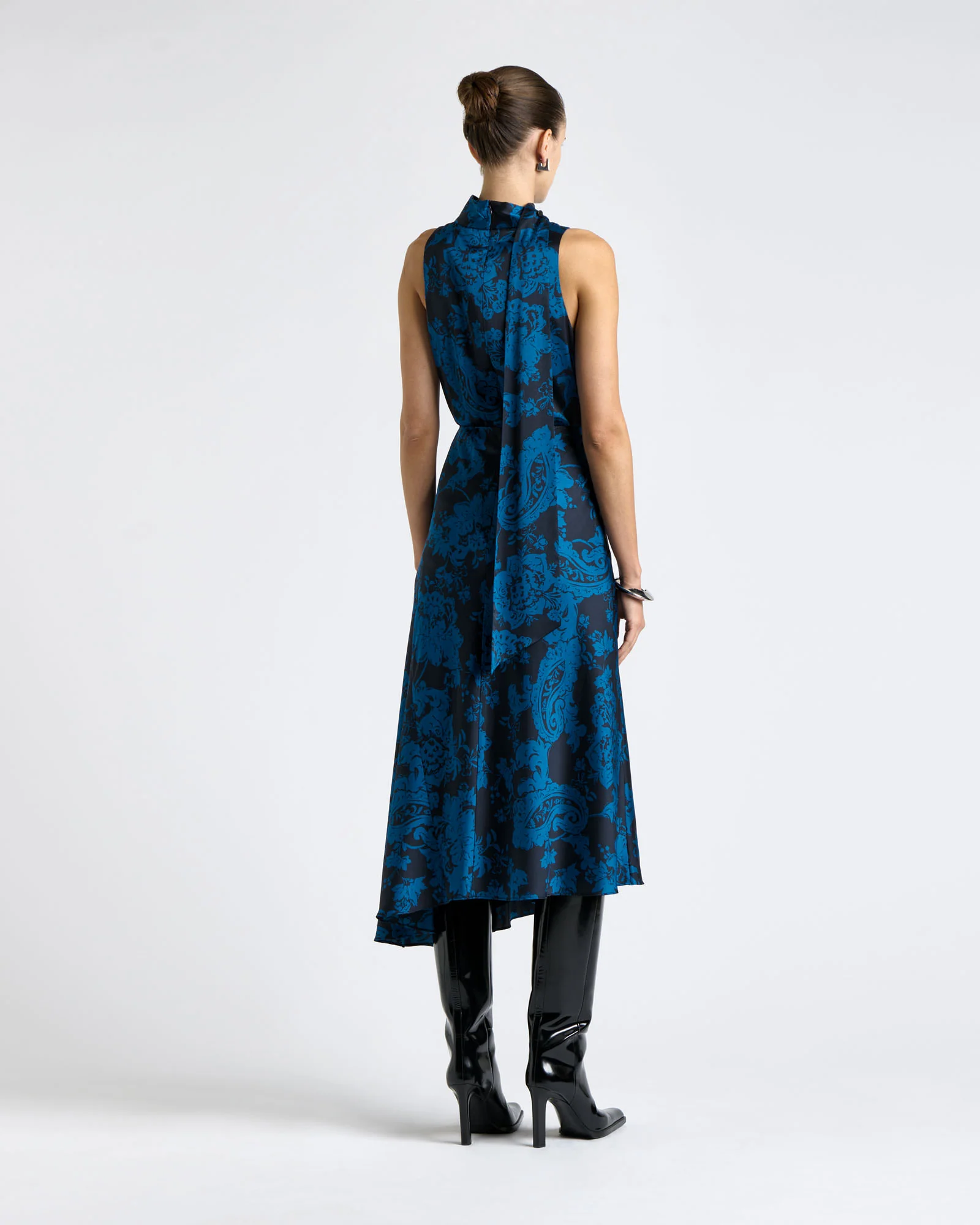 Paisley Stencil Floral Midi Dress - Image 3