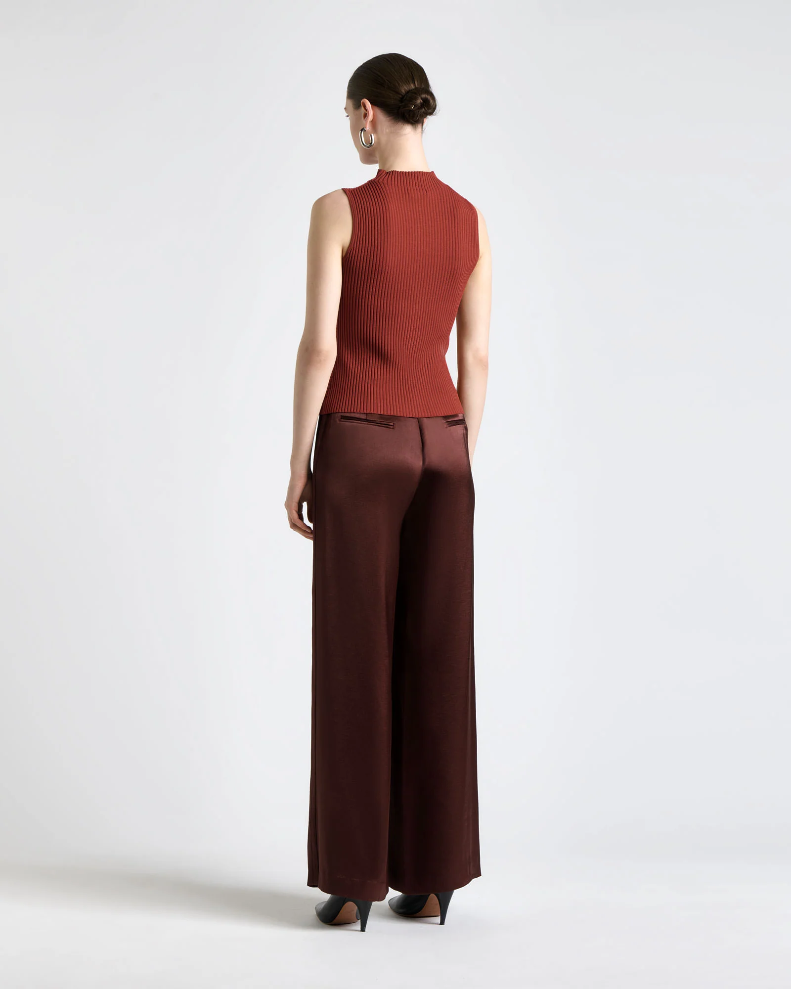 Rosewood Diagonal Ribbed Knit Tank - Image 4