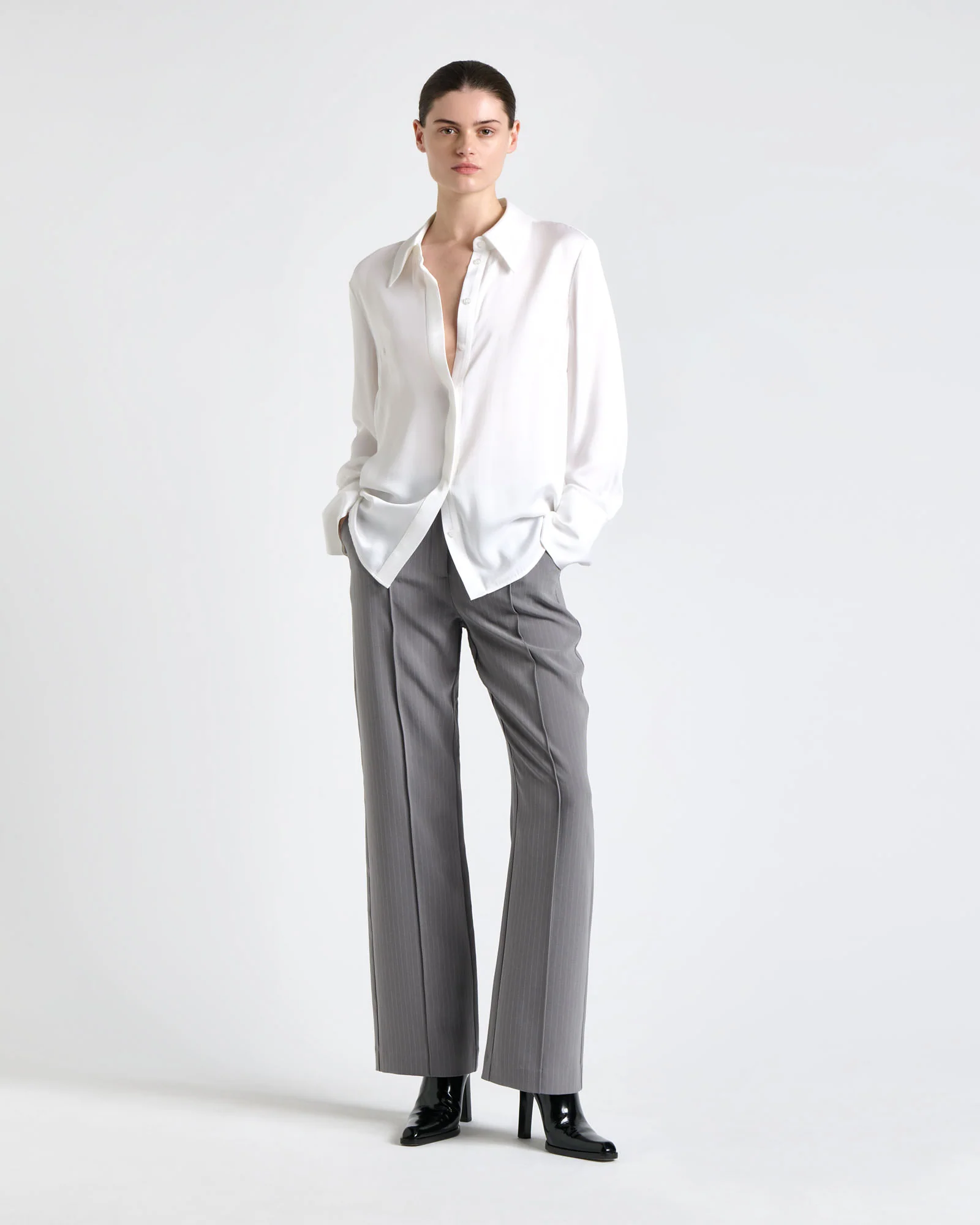 Viscose Blend Satin Shirt - Image 4